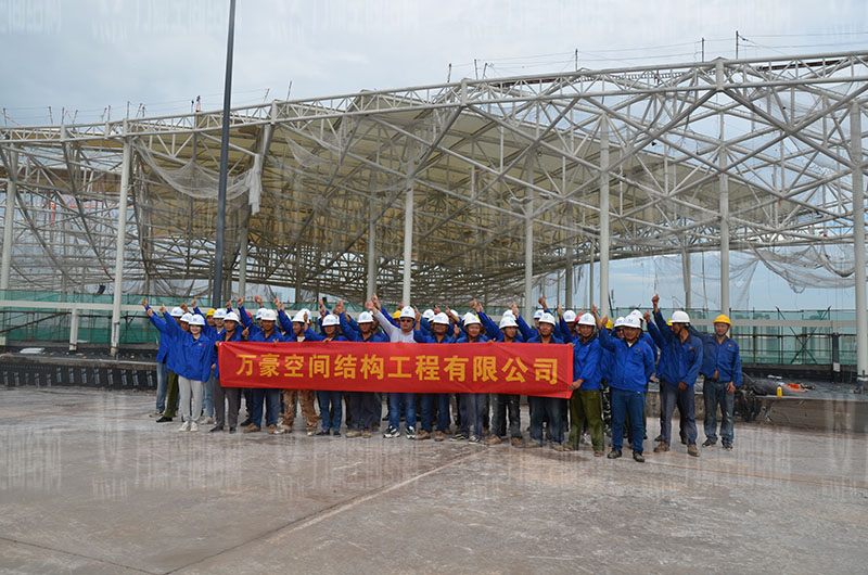 萬豪空間結構員工到杭州亞運會棒（壘）球體育文化中心膜結構項目學習交流