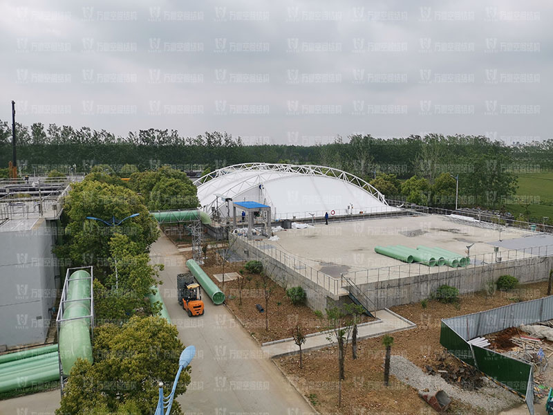 淮安鹽化新材料產業園區污水處理廠膜結構項目竣工