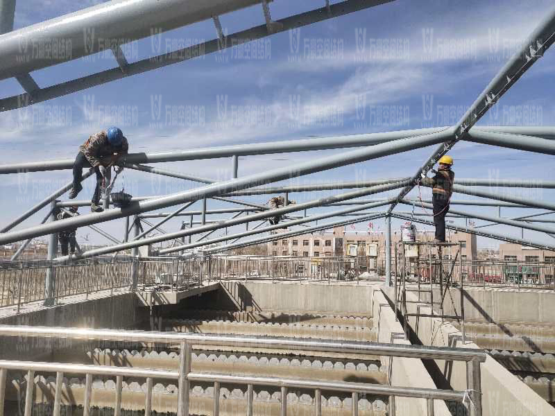 格爾木工業園昆侖工業區工業污水廠污水池保溫膜結構工程