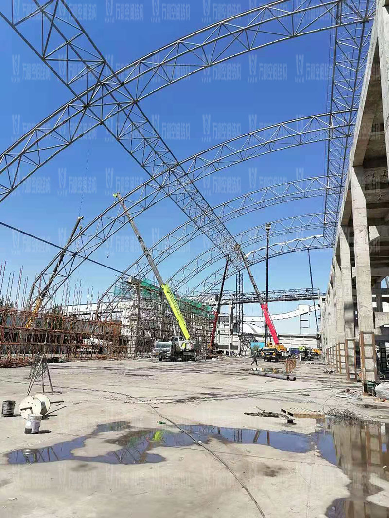 內(nèi)蒙能源長城五礦選煤廠鋼骨架膜棚建設(shè)項(xiàng)目進(jìn)入膜結(jié)構(gòu)安裝階段 內(nèi)蒙能源長城五礦選煤廠鋼骨架膜棚建設(shè)項(xiàng)目進(jìn)入膜結(jié)構(gòu)安裝階段