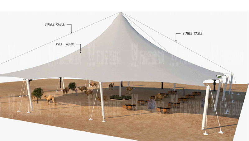 卡塔爾駱駝市場(chǎng)膜結(jié)構(gòu)項(xiàng)目竣工 卡塔爾駱駝市場(chǎng)膜結(jié)構(gòu)項(xiàng)目竣工