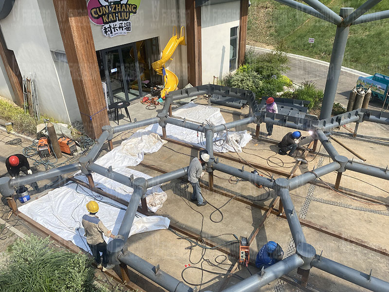 樂清鐵定溜溜樂園ETFE天幕及PTFE景觀傘膜結(jié)構(gòu)工程竣工 樂清鐵定溜溜樂園ETFE天幕及PTFE景觀傘膜結(jié)構(gòu)工程竣工