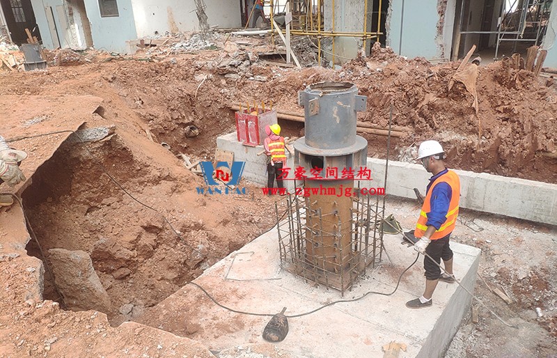 中國東盟特色商品匯聚中心膜鋼構工程開始施工