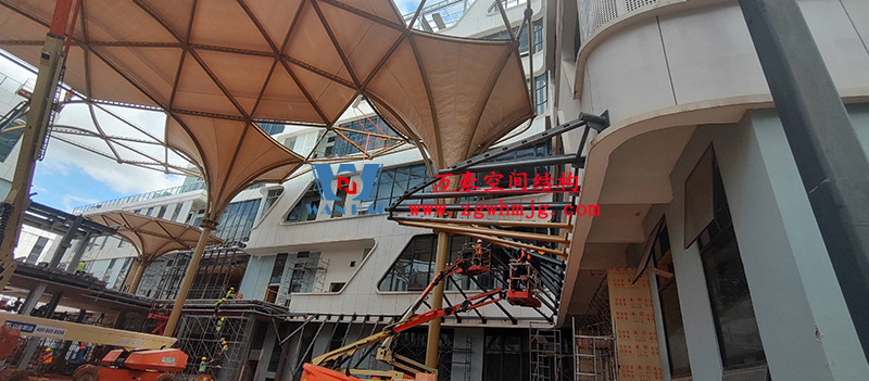 中國東盟特色商品匯聚中心膜鋼構工程膜結構安裝中