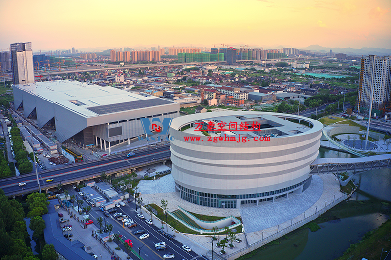 紹興國際會展中心PTFE網格織物幕墻項目 紹興國際會展中心PTFE網格織物幕墻項目