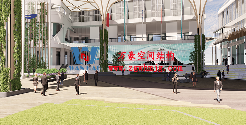 中國東盟特色商品匯聚中心膜鋼構(gòu)工程完工 中國東盟特色商品匯聚中心膜鋼構(gòu)工程完工