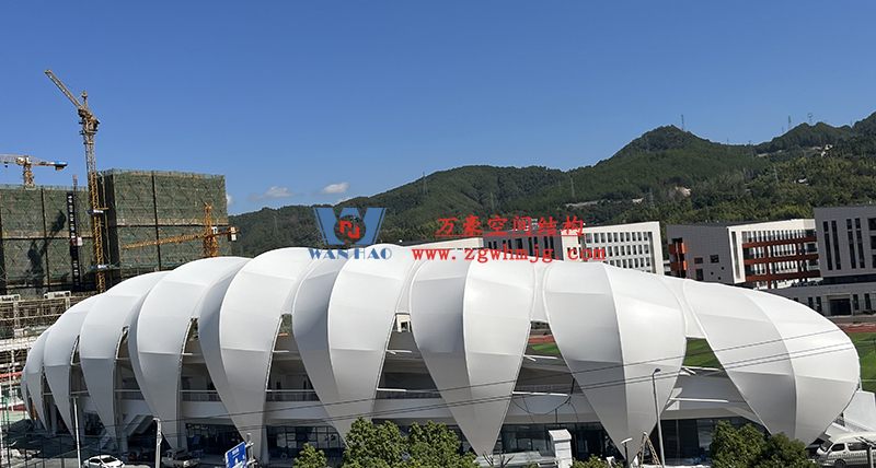 龍泉市體育場鋼膜結構工程完工 龍泉市體育場鋼膜結構工程完工