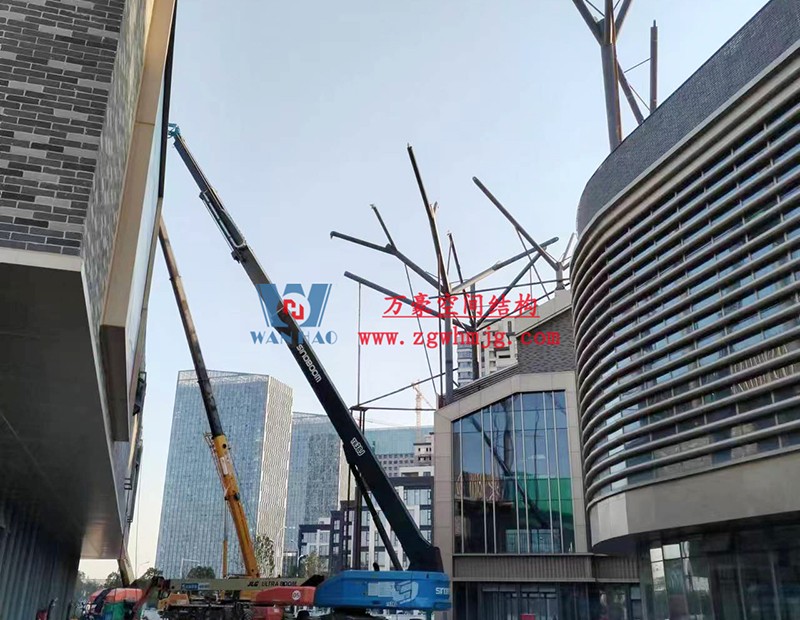 合肥文一塘溪津門天幕鋼結(jié)構(gòu)及ETFE氣枕膜工程施工進(jìn)度 合肥文一塘溪津門天幕鋼結(jié)構(gòu)及ETFE氣枕膜工程施工進(jìn)度