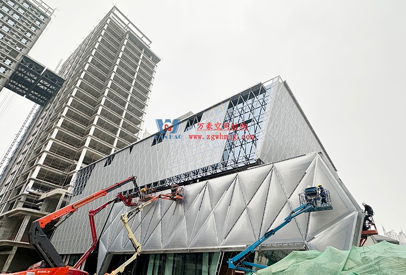 成都中建錦源匯膜結構項目工程最新進展 成都中建錦源匯膜結構項目工程最新進展