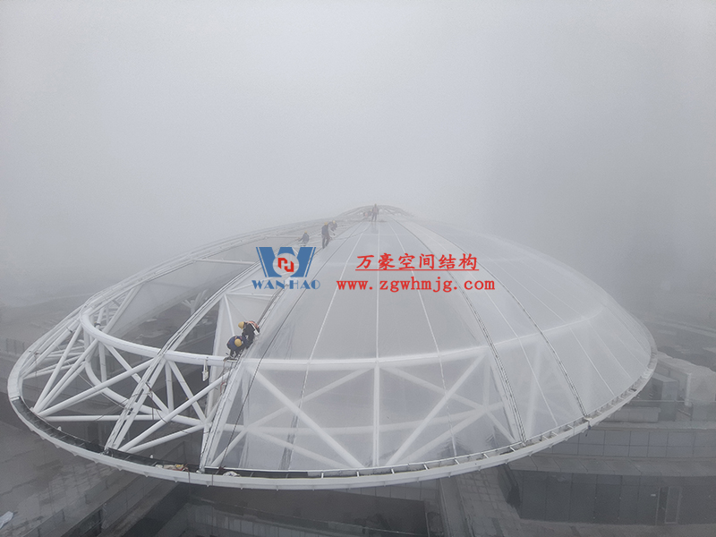 明宇廣場6號地塊商業（萬達廣場）改造項目鋼膜結構ETFE蓋頂天幕工程
