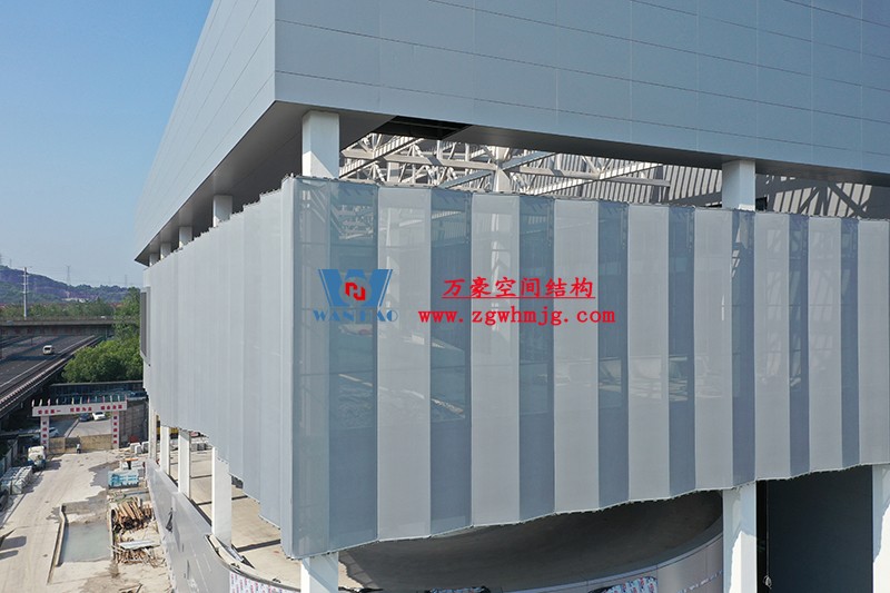 紹興國(guó)際會(huì)展中心C1區(qū)展廳幕墻網(wǎng)格膜工程 紹興國(guó)際會(huì)展中心C1區(qū)展廳幕墻網(wǎng)格膜工程