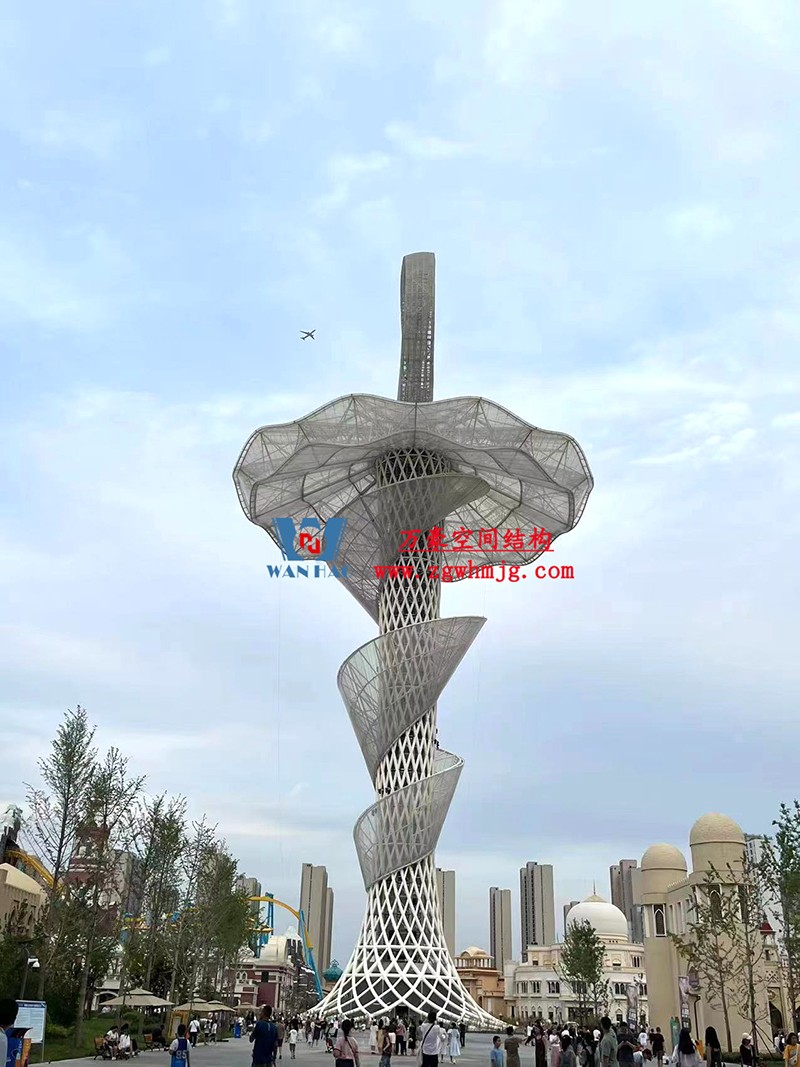 西安絲路塔ETFE膜結構項目順利完工 西安絲路塔ETFE膜結構項目順利完工