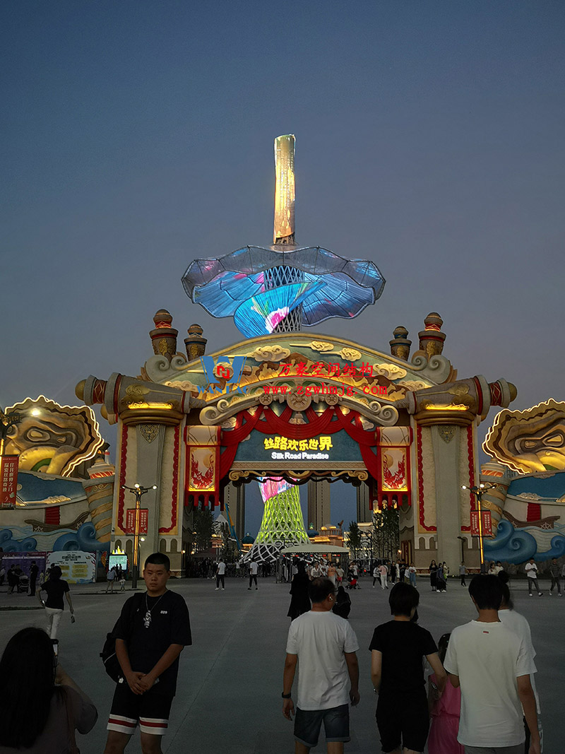 西安絲路塔ETFE膜結構項目順利完工 西安絲路塔ETFE膜結構項目順利完工