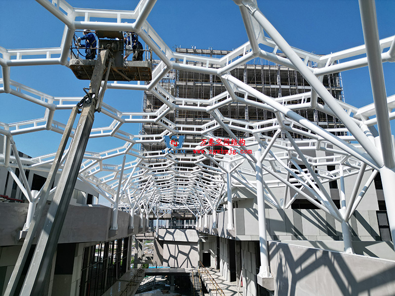 嘉興長安里ETFE氣枕鋼膜結構頂棚工程 嘉興長安里ETFE氣枕鋼膜結構頂棚工程