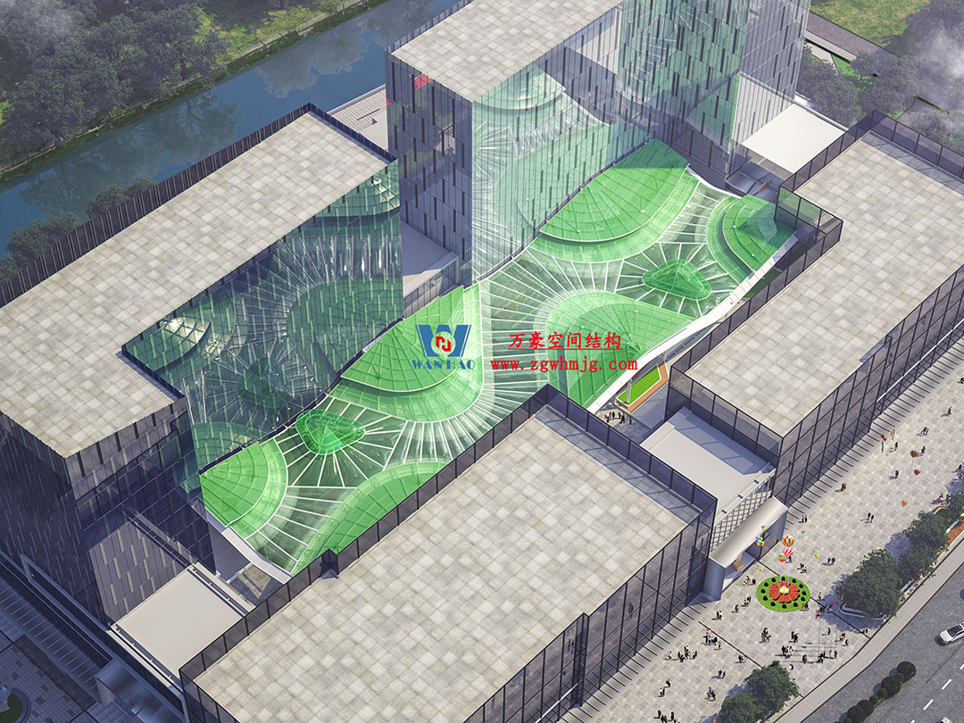 案例欣賞/復雜鋼膜結(jié)構(gòu)建筑/杭州博多森谷ETFE氣枕連廊天幕項目 案例欣賞/復雜鋼膜結(jié)構(gòu)建筑/杭州博多森谷ETFE氣枕連廊天幕項目