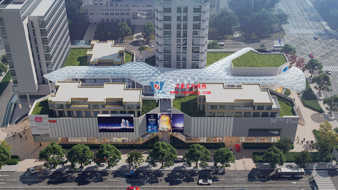 賦含夢幻色彩的商業(yè)街膜結(jié)構(gòu)天幕,即將閃亮登場! 賦含夢幻色彩的商業(yè)街膜結(jié)構(gòu)天幕,即將閃亮登場!