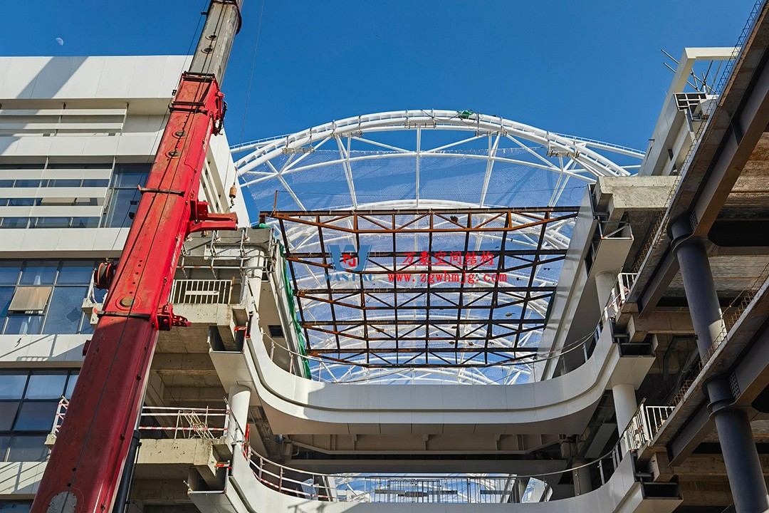 工程進度全速推進，PTFE膜材張拉在即！