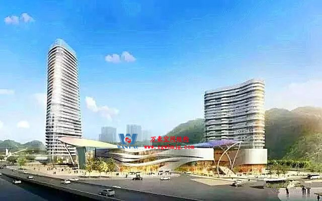 遵義高鐵新城上的一條鋼膜結(jié)構(gòu)“長龍” 遵義高鐵新城上的一條鋼膜結(jié)構(gòu)“長龍”