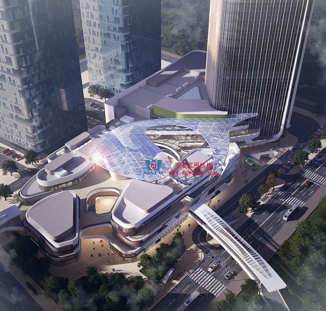 組合型創意消費空間|紹興華發金融活力城ETFE膜結構商業天幕 組合型創意消費空間|紹興華發金融活力城ETFE膜結構商業天幕