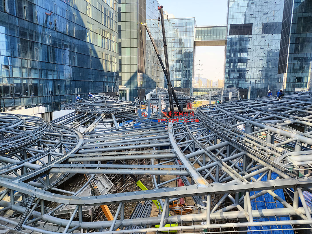 恭喜|杭州博多森谷ETFE氣枕連廊天幕順利完工 恭喜|杭州博多森谷ETFE氣枕連廊天幕順利完工