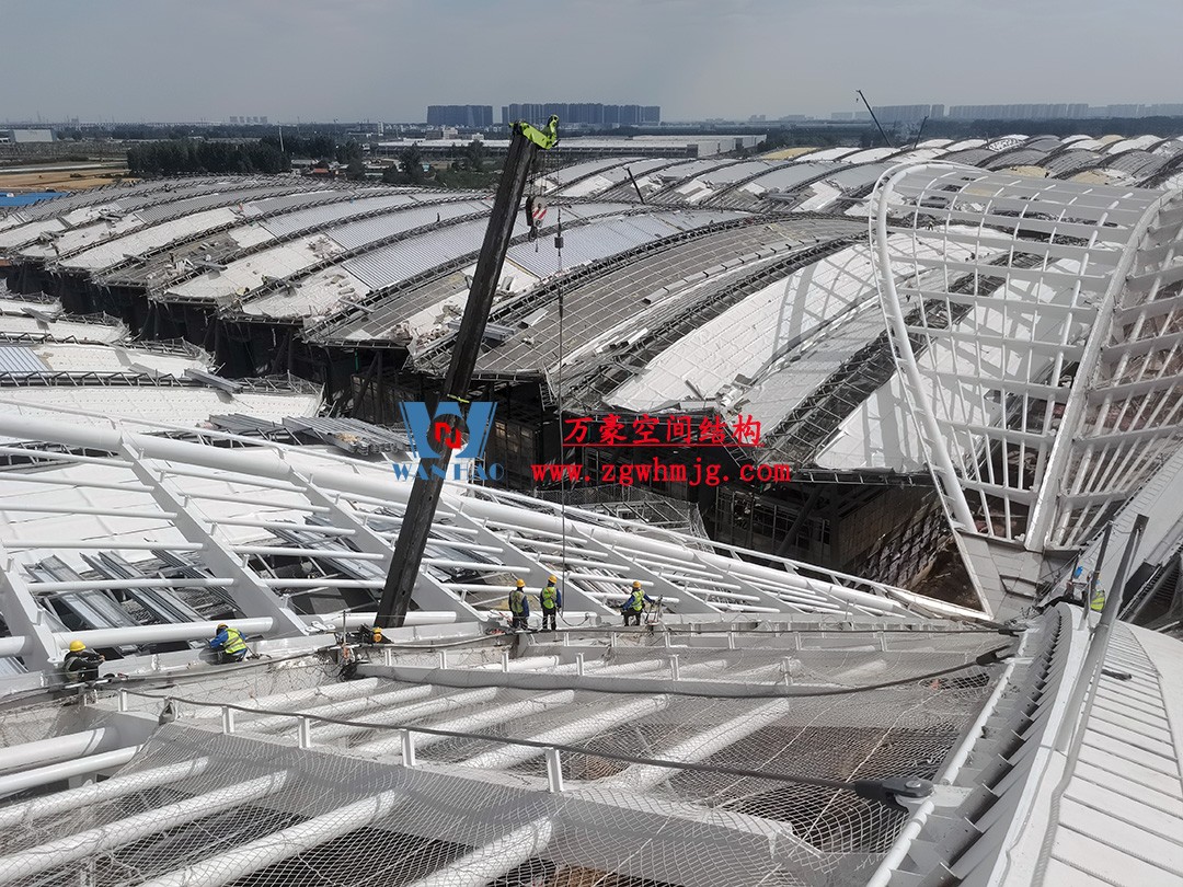 鄭州中原高鐵港數字展貿城ETFE膜結構 PTFE膜結構項目 鄭州中原高鐵港數字展貿城ETFE膜結構 PTFE膜結構項目