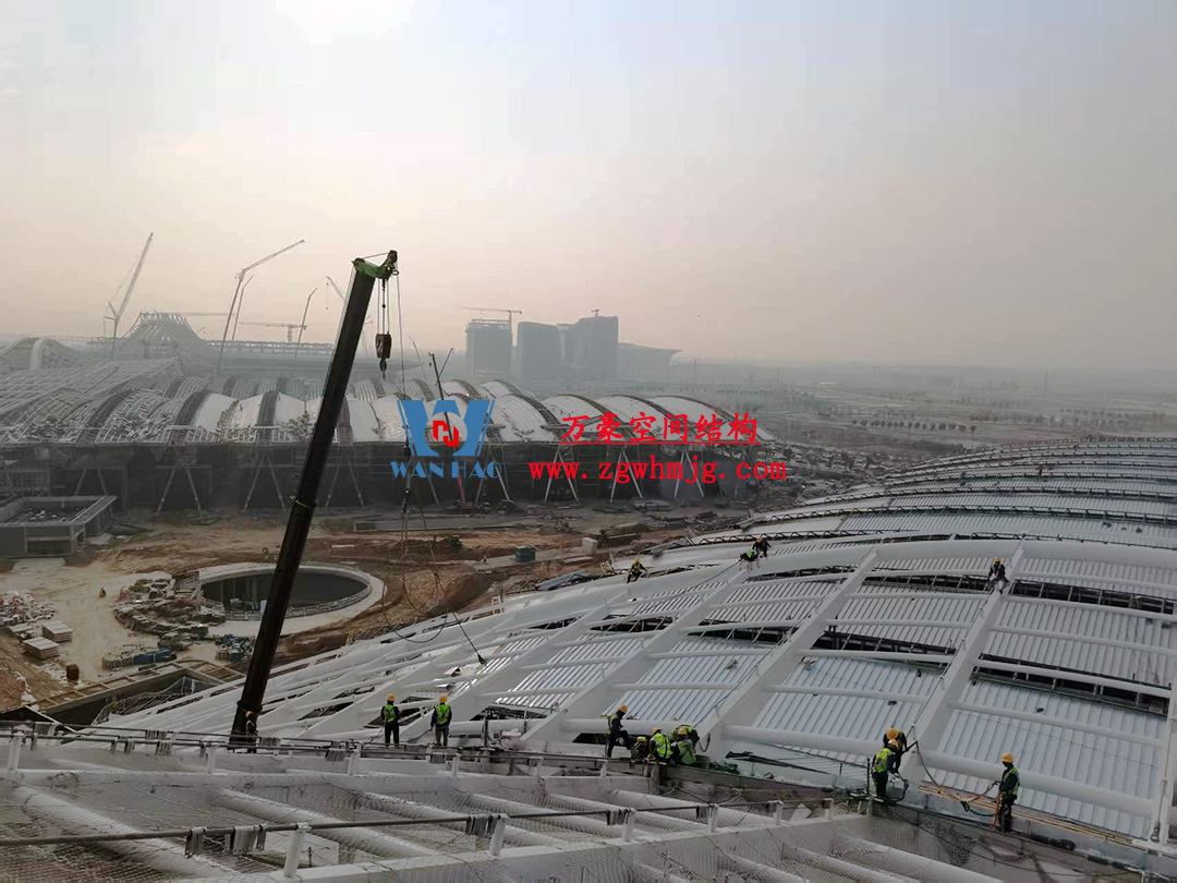 鄭州中原高鐵港數字展貿城ETFE膜結構 PTFE膜結構項目 鄭州中原高鐵港數字展貿城ETFE膜結構 PTFE膜結構項目