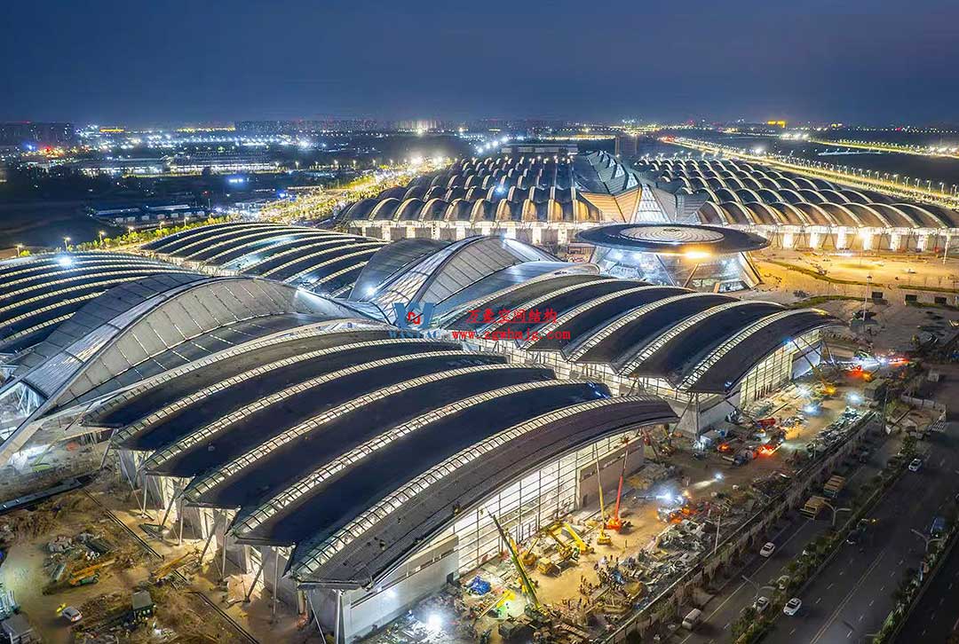 鄭州中原高鐵港數字展貿城ETFE膜結構 PTFE膜結構工程 鄭州中原高鐵港數字展貿城ETFE膜結構 PTFE膜結構工程