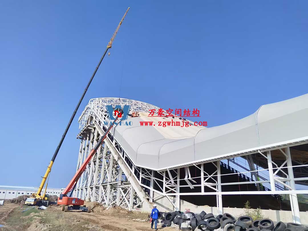 比亞迪紹興嵊州賽車場干拔沙坡觀景平臺PTFE膜結構