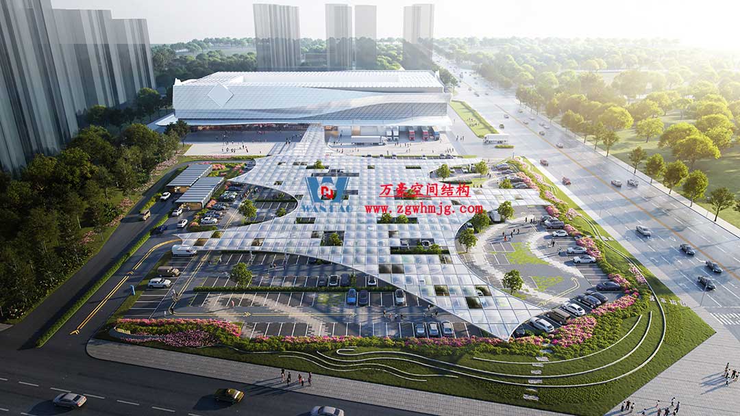 綠色心海·智慧產(chǎn)融農(nóng)商匯項目ETFE氣枕天幕工程