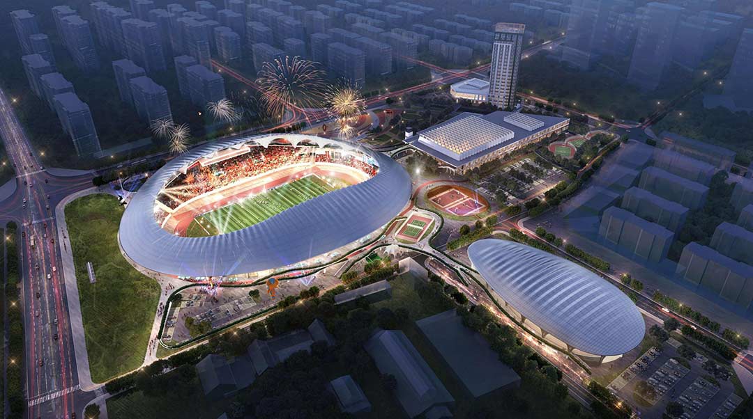 山東蓬萊體育場施工進度大揭秘！