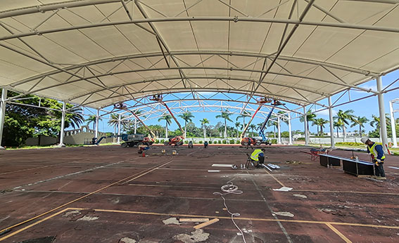 澳大利亞希望島網球中心PTFE膜屋面工程