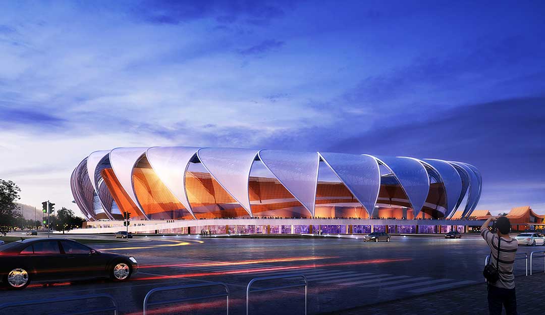 瑞麗江畔崛起新地標(biāo)，文體中心進(jìn)入沖刺階段！