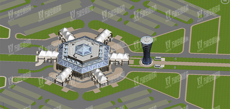 青海茶卡鹽湖天空之境集散中心鋼膜結構項目竣工 青海茶卡鹽湖天空之境集散中心鋼膜結構項目竣工