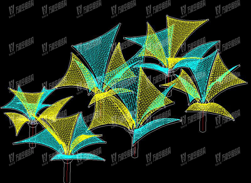 東莞市東江西岸PTFE網格覆膜結構項目 東莞市東江西岸PTFE網格覆膜結構項目