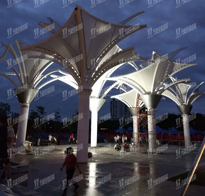 東莞市東江西岸PTFE網格覆膜結構項目 東莞市東江西岸PTFE網格覆膜結構項目