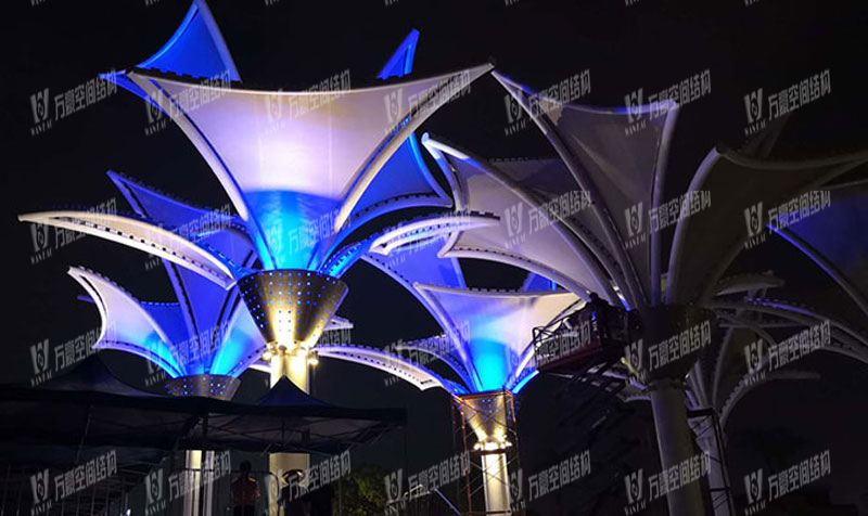 東莞市東江西岸PTFE網格覆膜結構項目 東莞市東江西岸PTFE網格覆膜結構項目